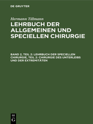 cover image of Lehrbuch der speciellen Chirurgie, Teil 2